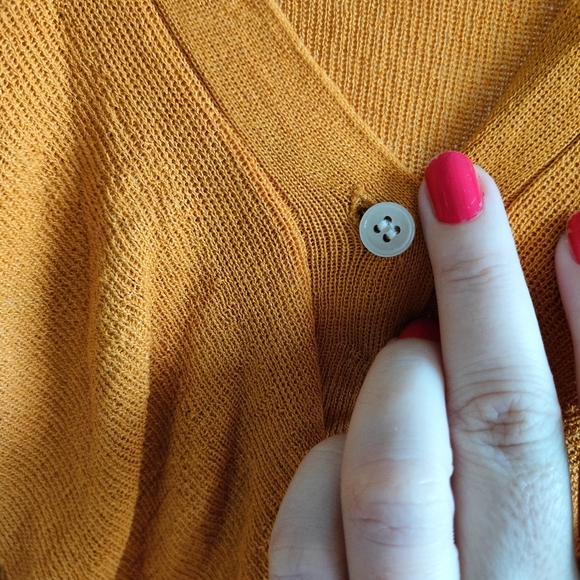 Roem Mustard Ruffle Cardigan - Picture 10 of 15